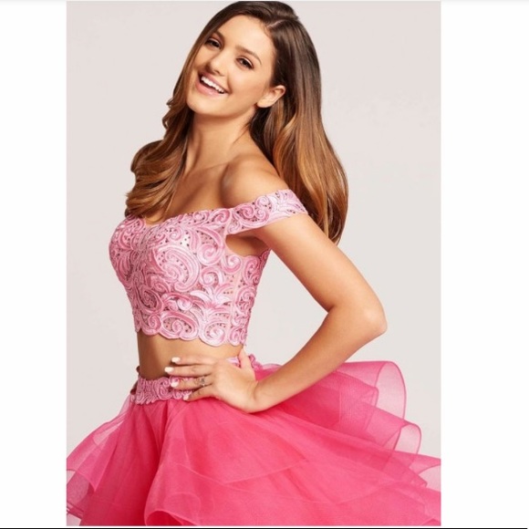 Mon Cheri for Ellie Wilde 2 piece ruffle ball gown - Picture 2 of 4